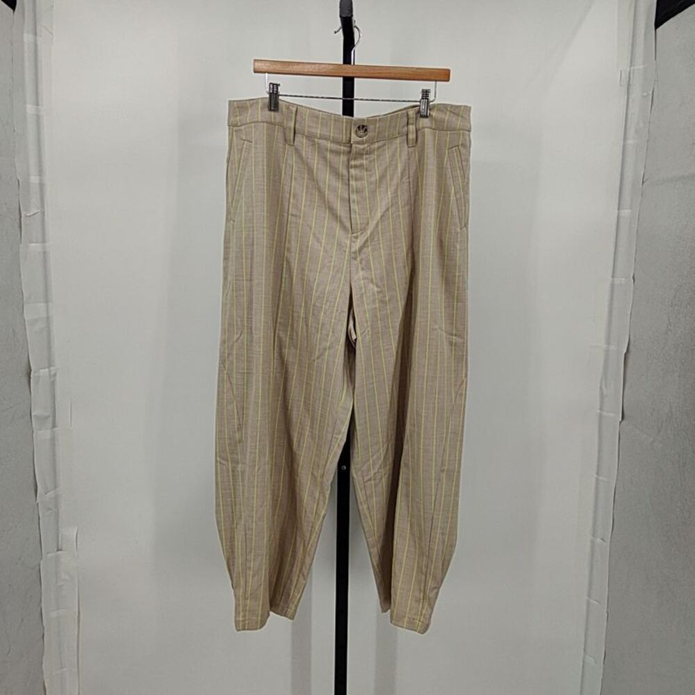 Ruti Women Striped Kennedy Tapered Pants Tan 14